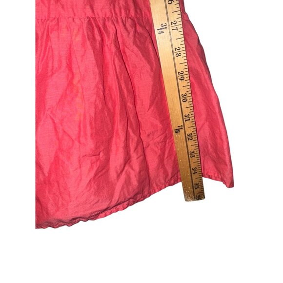 Womens coral tiered  Maxi Skirt With Embellished Waistband By Metro 7 Size 12 10 - Picture 7 of 8